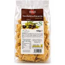 Drago tocchetti di focaccia slané krekry s olivami 150g
