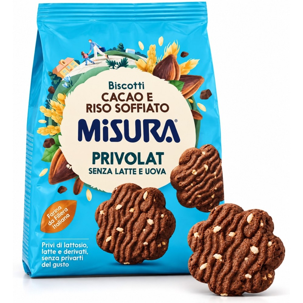 Misura privolat sušenky s kakaem a pufovanou rýží 290 g
