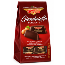 Novi gianduiotto fondente hořké čokoládové pralinky s lískovými oříšky 150 g