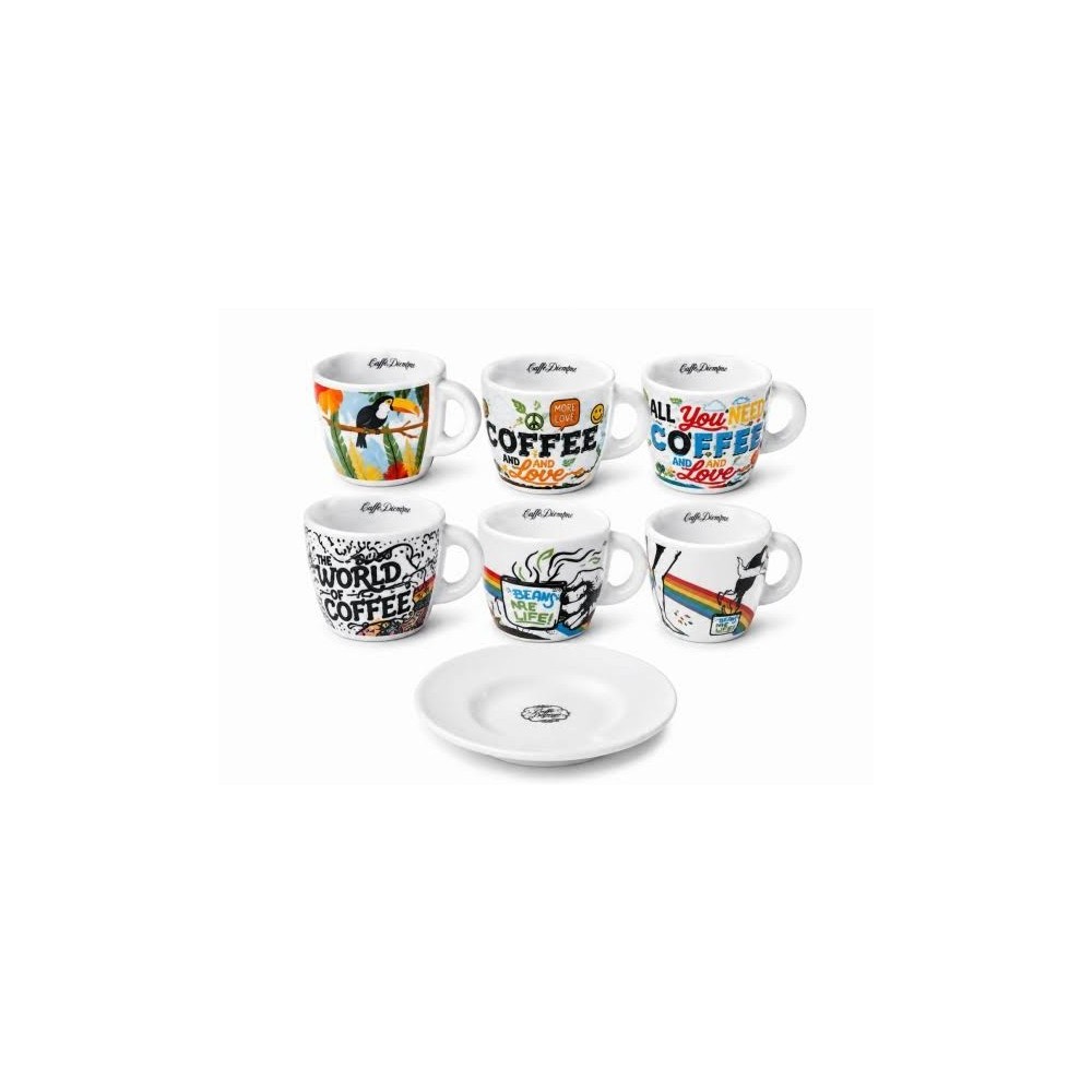 Caffe diemme funny cups šálky na kávu espresso 12ks/6+6/